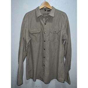 Kuhl Hiking Shirt Long Sleeve Men’s X-Large Tan Outdoor Fishing Camping